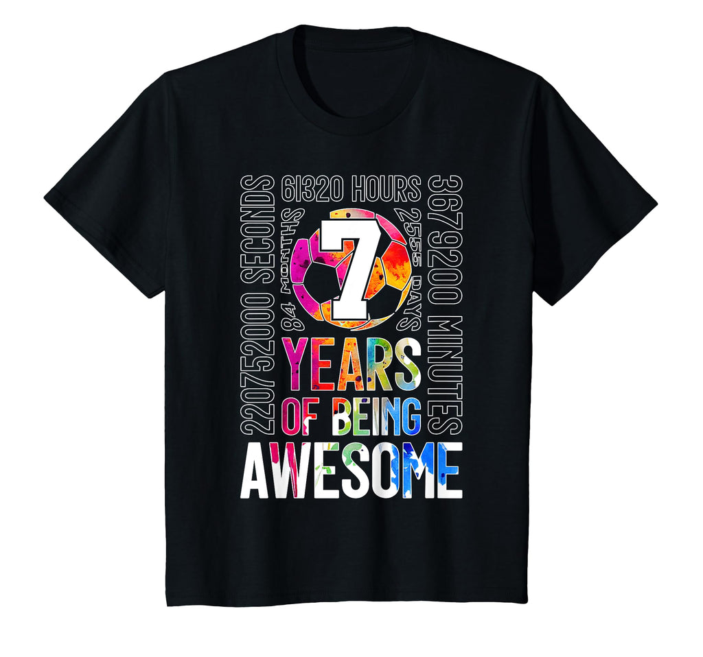 Soccer 7 Years Being Awesome Soccer T-Shirt - Custom Art Print for Adults - T-Shirt, Sweatshirt, Hoodie