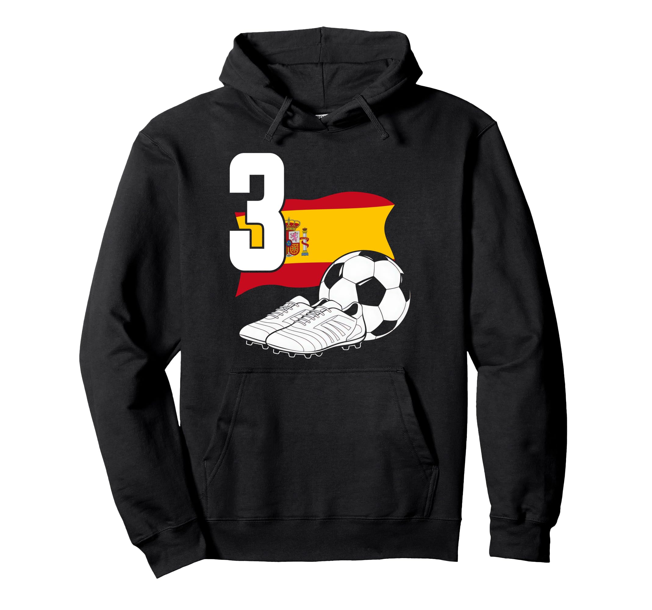 3 Soccer Birthday Gift Soccer Fan Hoodie - Trendy Graphic for Adults - T-Shirt, Sweatshirt, Hoodie