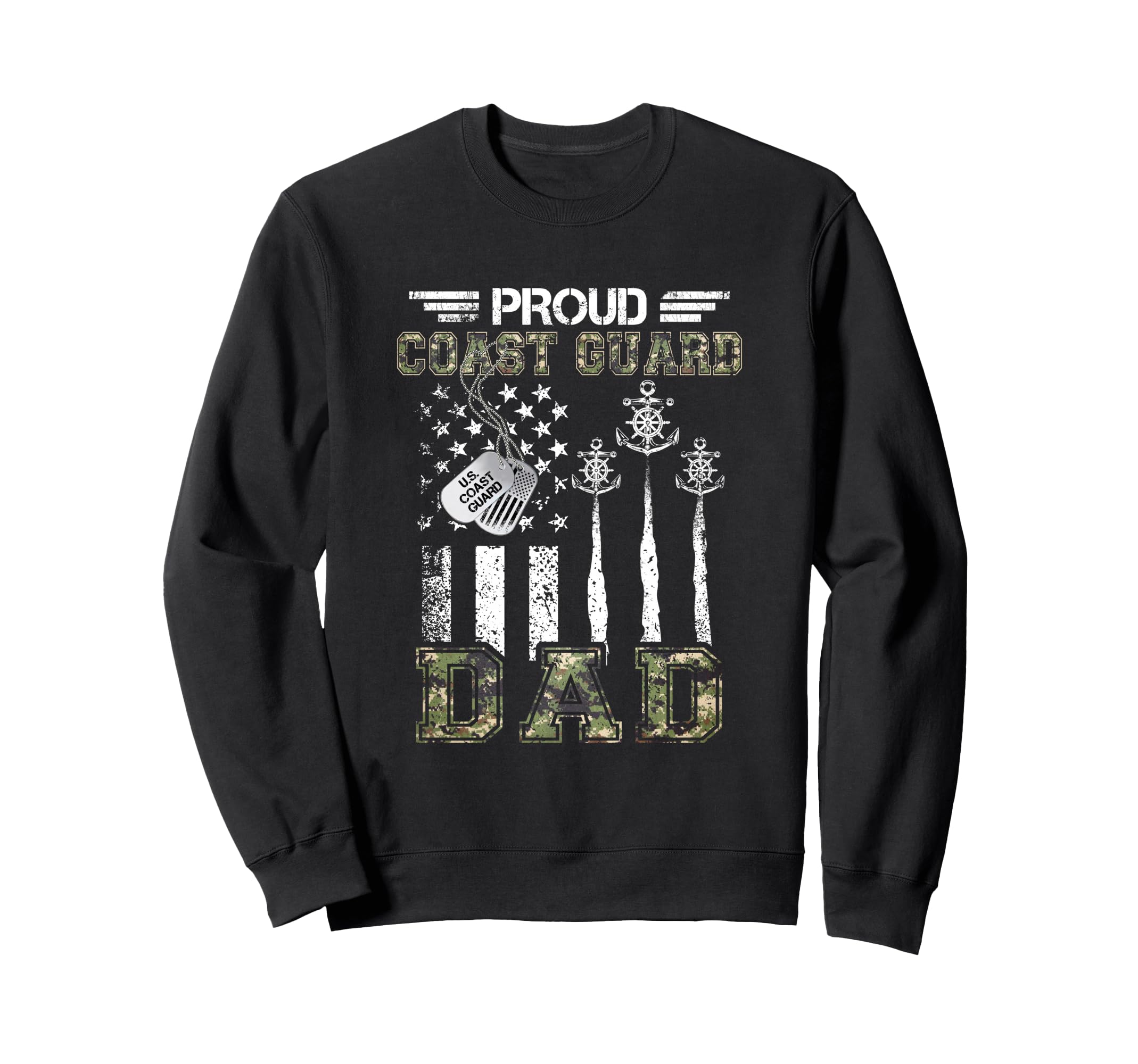 Proud Coast Guard Dad Us Coast Sweatshirt - Fun Novelty Design Unisex - T-Shirt, Sweatshirt, Hoodie