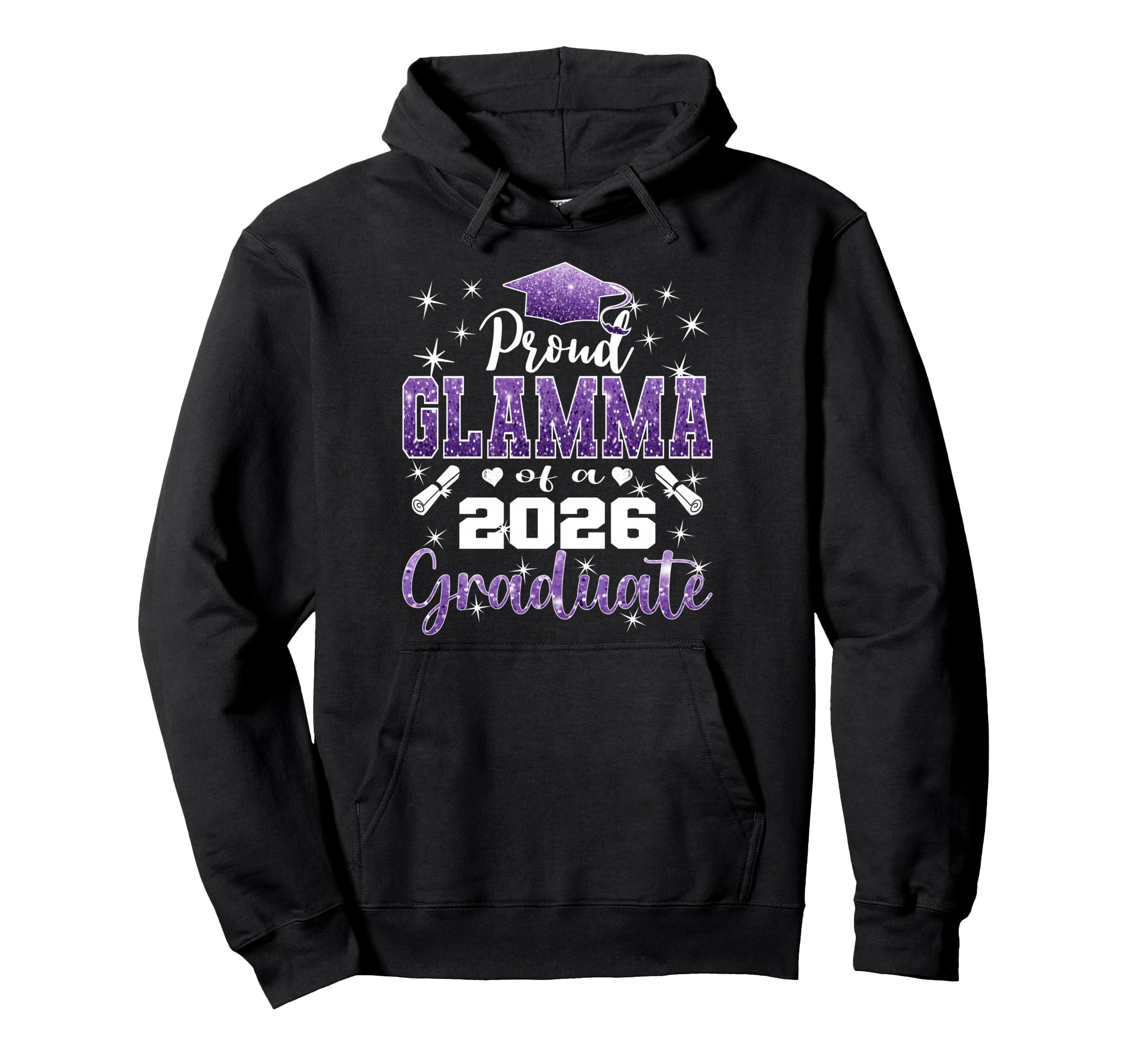 Super Proud Glamma 2026 Graduate Hoodie - Fun Novelty Design Men Women - T-Shirt, Sweatshirt, Hoodie