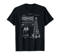 Oil Rig Blueprint Petroleum Engineer T-Shirt - Custom Art Print Unisex - T-Shirt, Sweatshirt, Hoodie