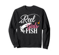 Reel Fish Fisher Mom Bass Fishing Sweatshirt - Trendy Graphic Men Women - T-Shirt, Sweatshirt, Hoodie