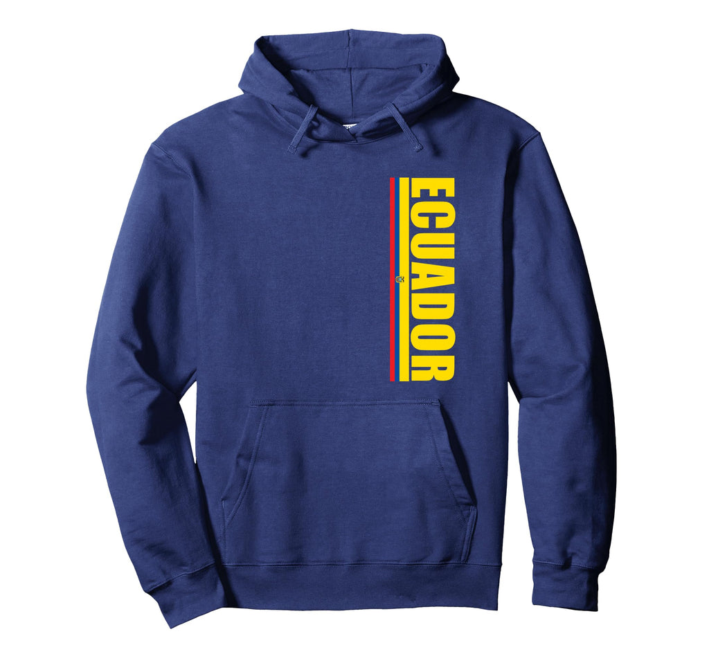 Ecuador Flag Tricolor Vertical Hoodie - Fun Novelty Design Unisex - T-Shirt, Sweatshirt, Hoodie