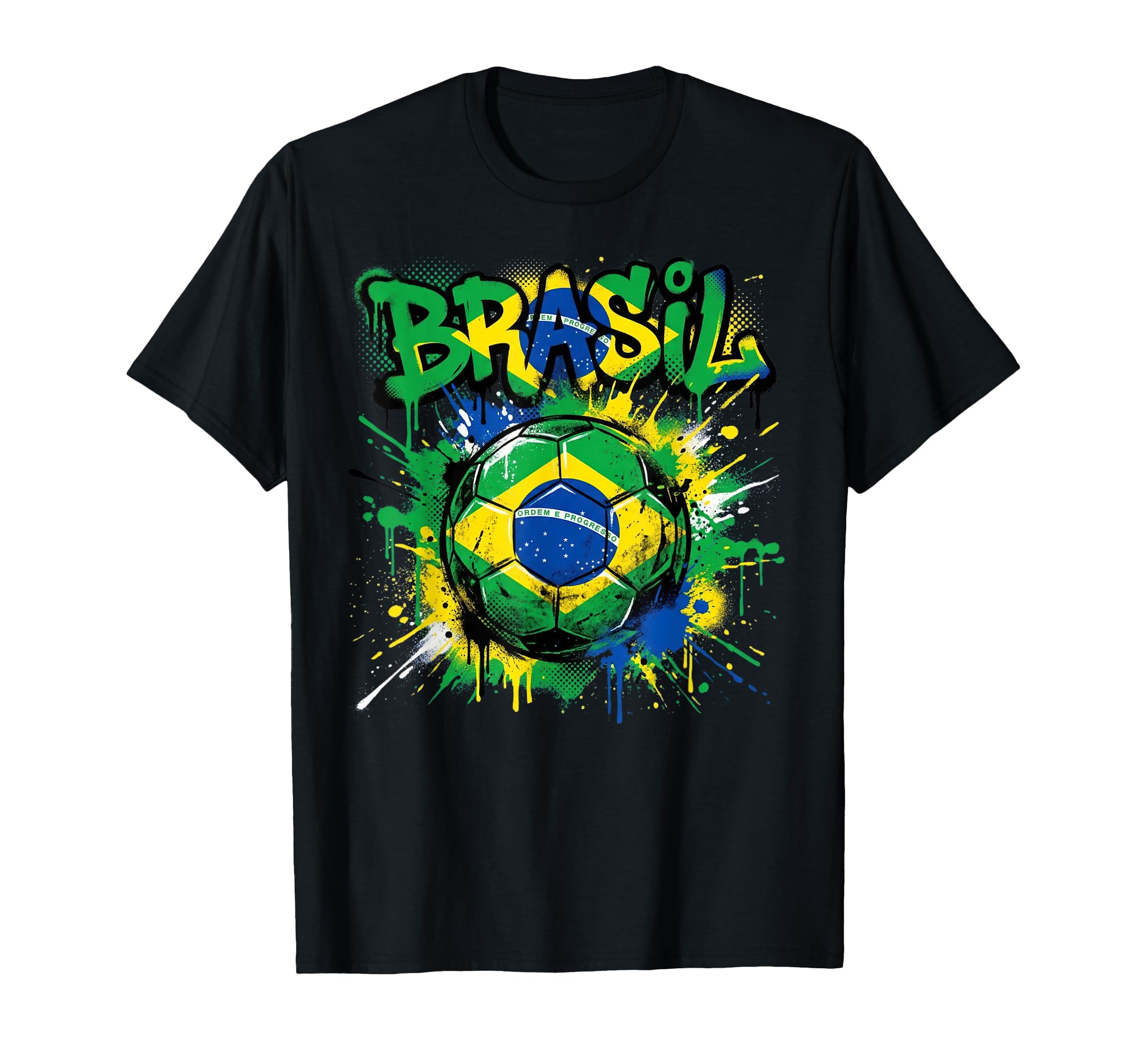 Brazil Football Soccer Player Flag T-Shirt - Novelty Apparel Men Women - T-Shirt, Sweatshirt, Hoodie
