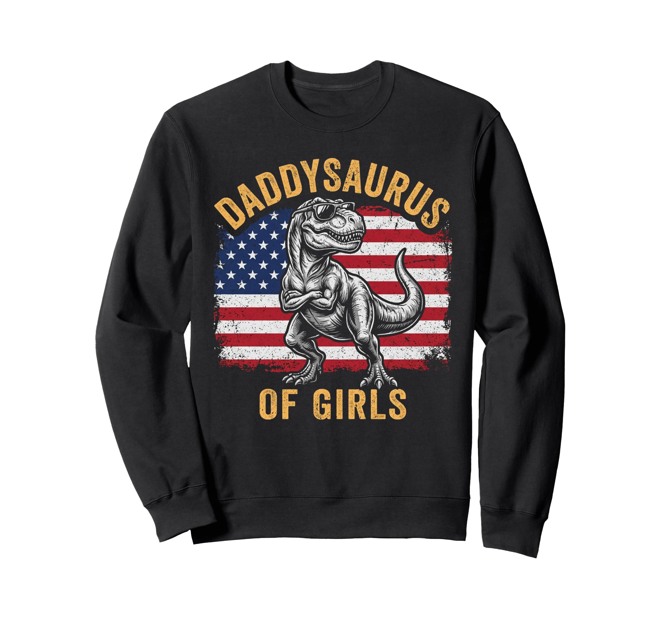 Daddy Saurus Daughter Dad Fathers Sweatshirt - Custom Art Print Men Women - T-Shirt, Sweatshirt, Hoodie