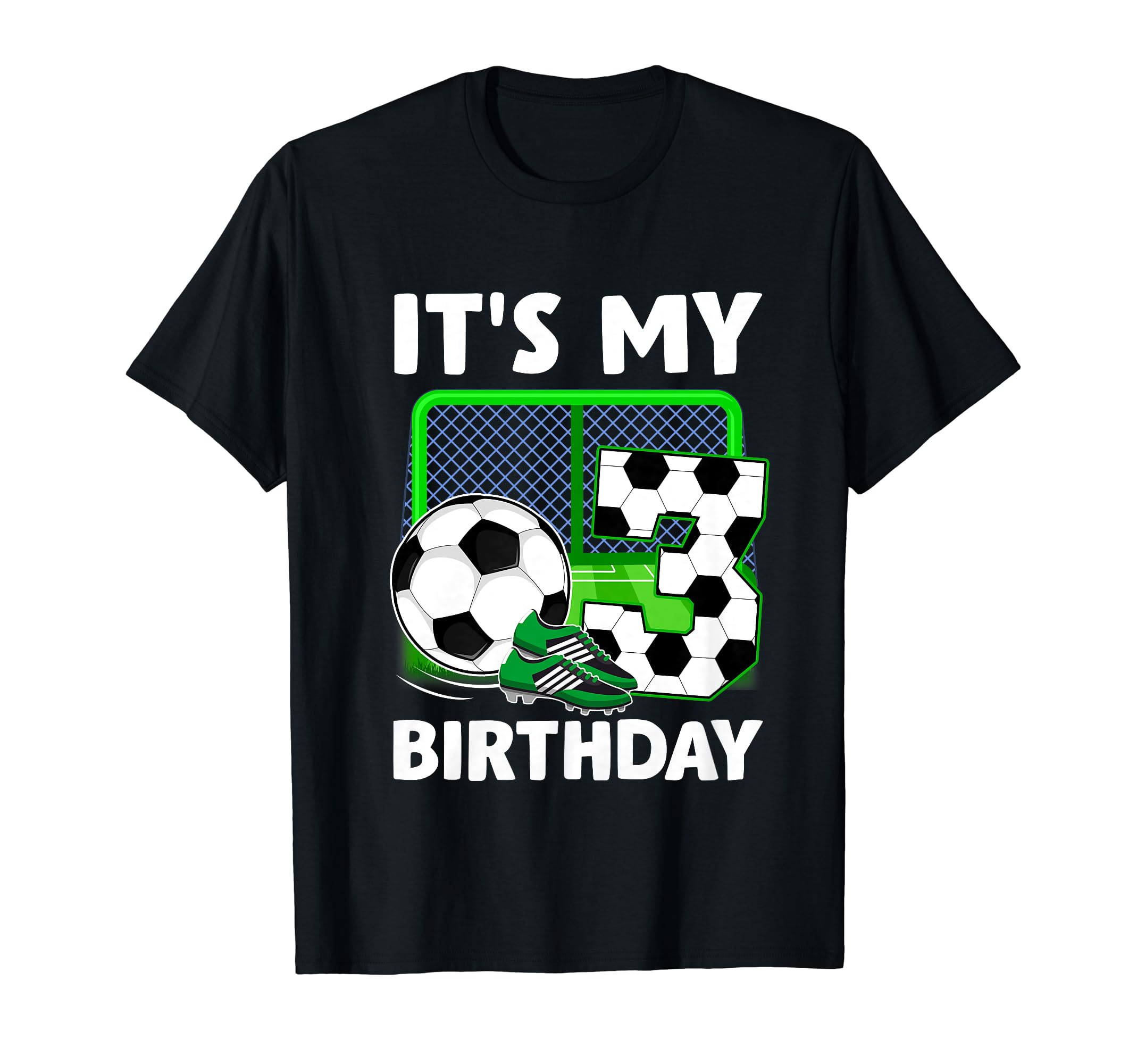 Its My 3Rd Soccer Party 3 Year Old T-Shirt - Trendy Graphic for Adults - T-Shirt, Sweatshirt, Hoodie