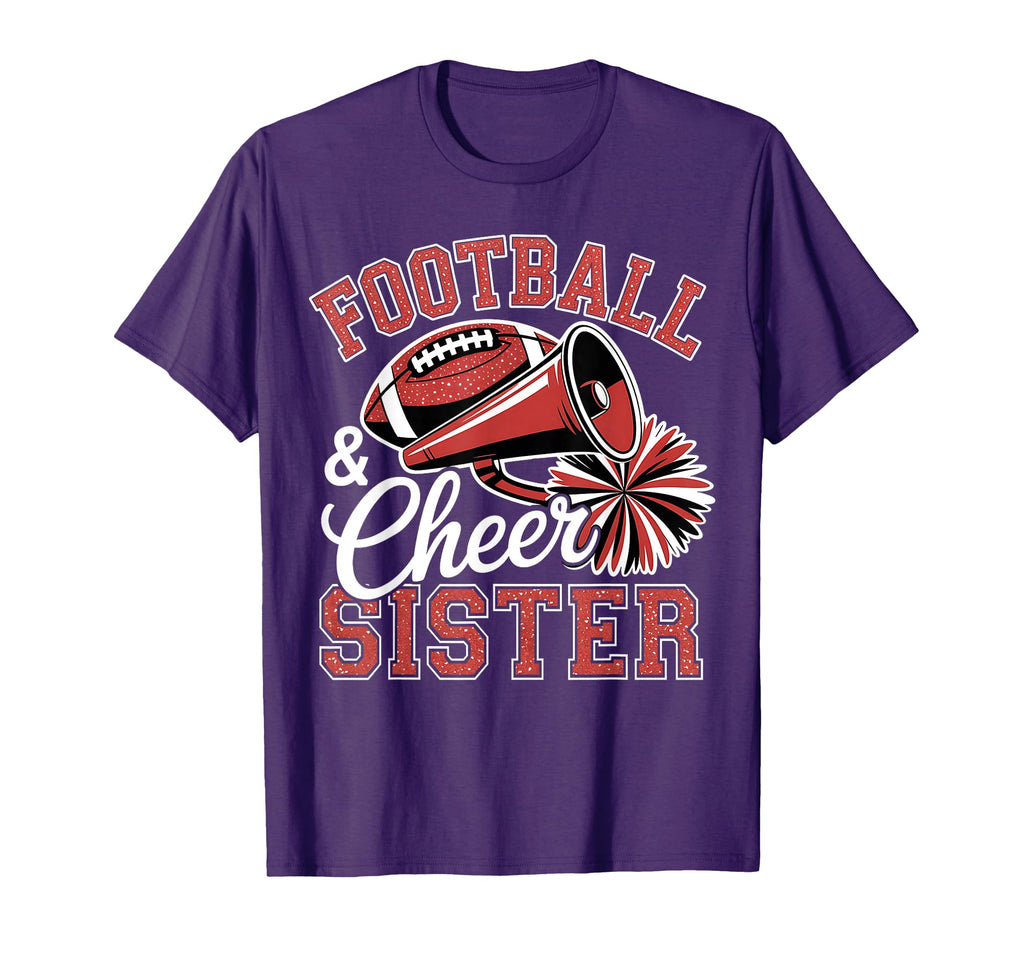Football Cheer Sister Cheerleader T-Shirt - Unique Graphic Unisex - T-Shirt, Sweatshirt, Hoodie