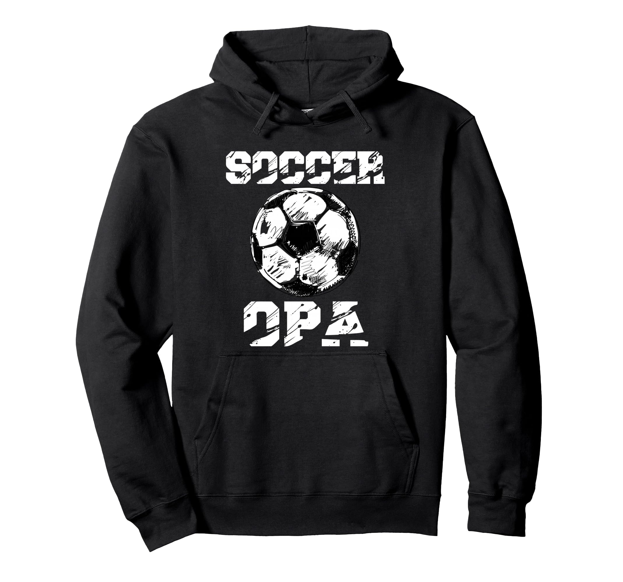Soccer Opa Distressed Ball Funny Soccer Hoodie - Graphic Print Men Women - T-Shirt, Sweatshirt, Hoodie