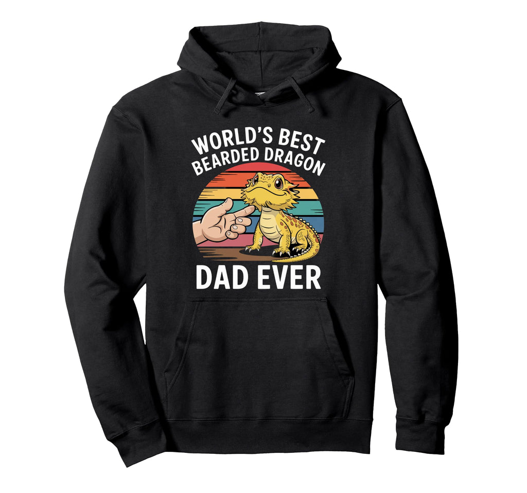 Worlds Best Pogona Reptile Dad Herpetology Hoodie - Trendy Graphic Unisex - T-Shirt, Sweatshirt, Hoodie