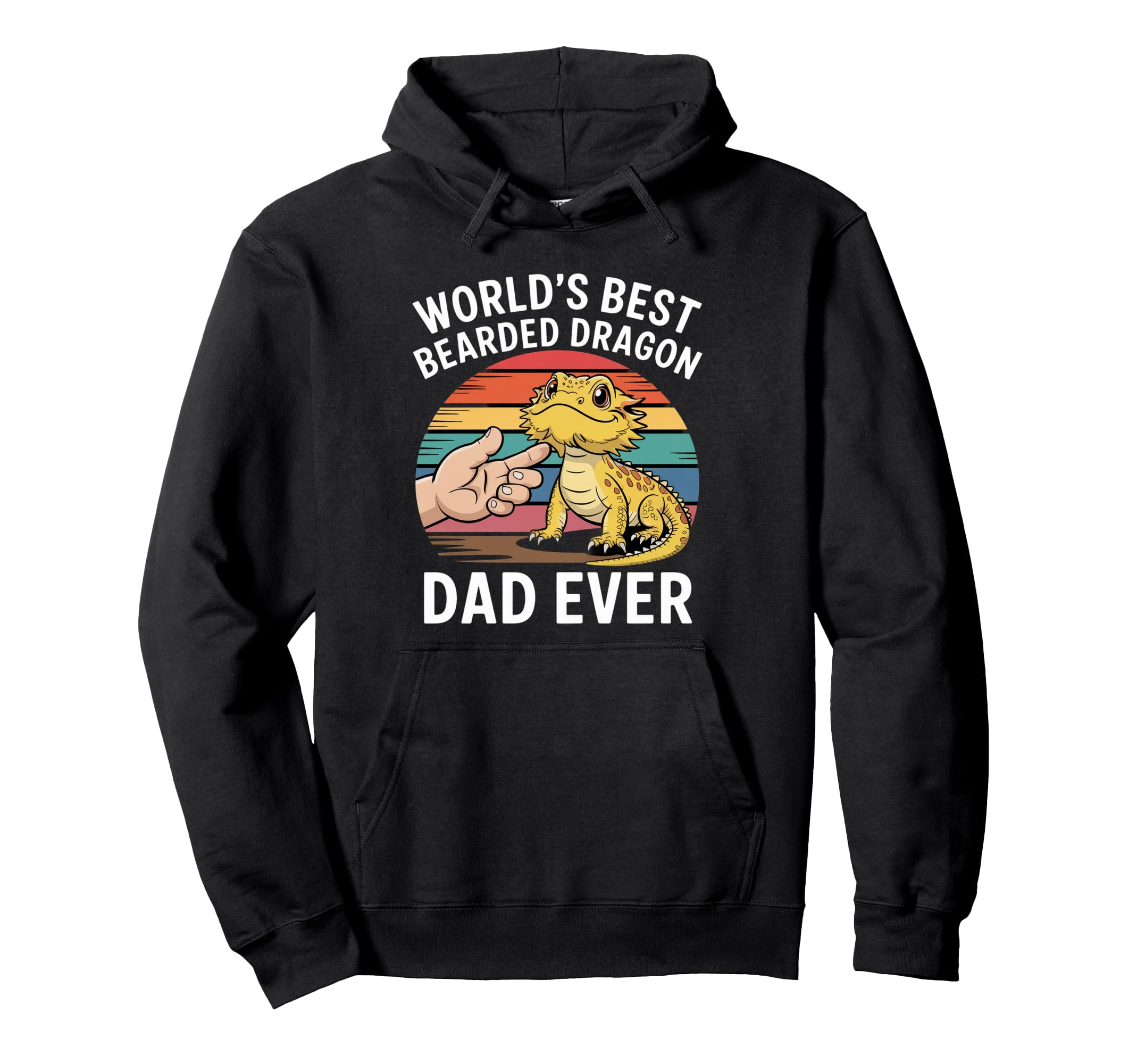 Worlds Best Pogona Reptile Dad Herpetology Hoodie - Trendy Graphic Unisex - T-Shirt, Sweatshirt, Hoodie