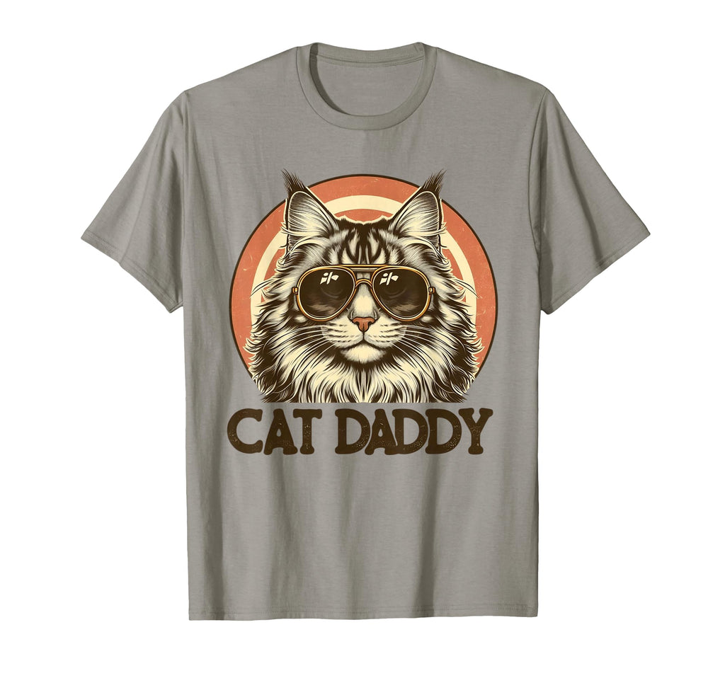 Cat Daddy Maine Coon Cat Fathers Day Cat T-Shirt - Custom Art Print Unisex - T-Shirt, Sweatshirt, Hoodie