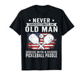 Never Underestimate Old Pickleball T-Shirt - Fun Novelty Design for Adults - T-Shirt, Sweatshirt, Hoodie