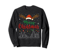 Merry Lights Santa Hat Family Sweatshirt - Novelty Apparel for Adults - T-Shirt, Sweatshirt, Hoodie