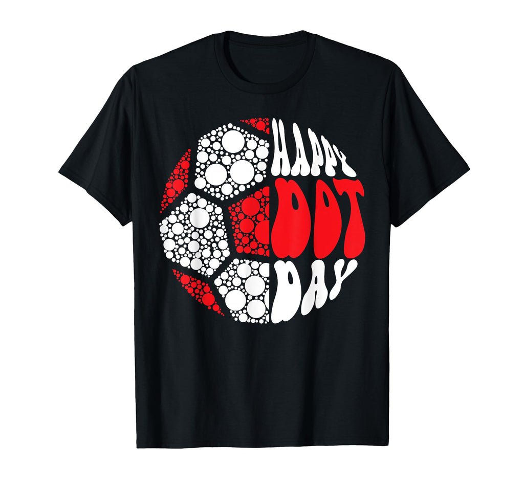 Groovy Soccer Ball Polka Dots Happy T-Shirt - Novelty Apparel Men Women - T-Shirt, Sweatshirt, Hoodie