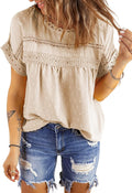 Womens Summer Tops Crewneck Lace Crochet Short Sleeve - Adult & Kids T-Shirts, Sweatshirts & Hoodies apparel design preview 1