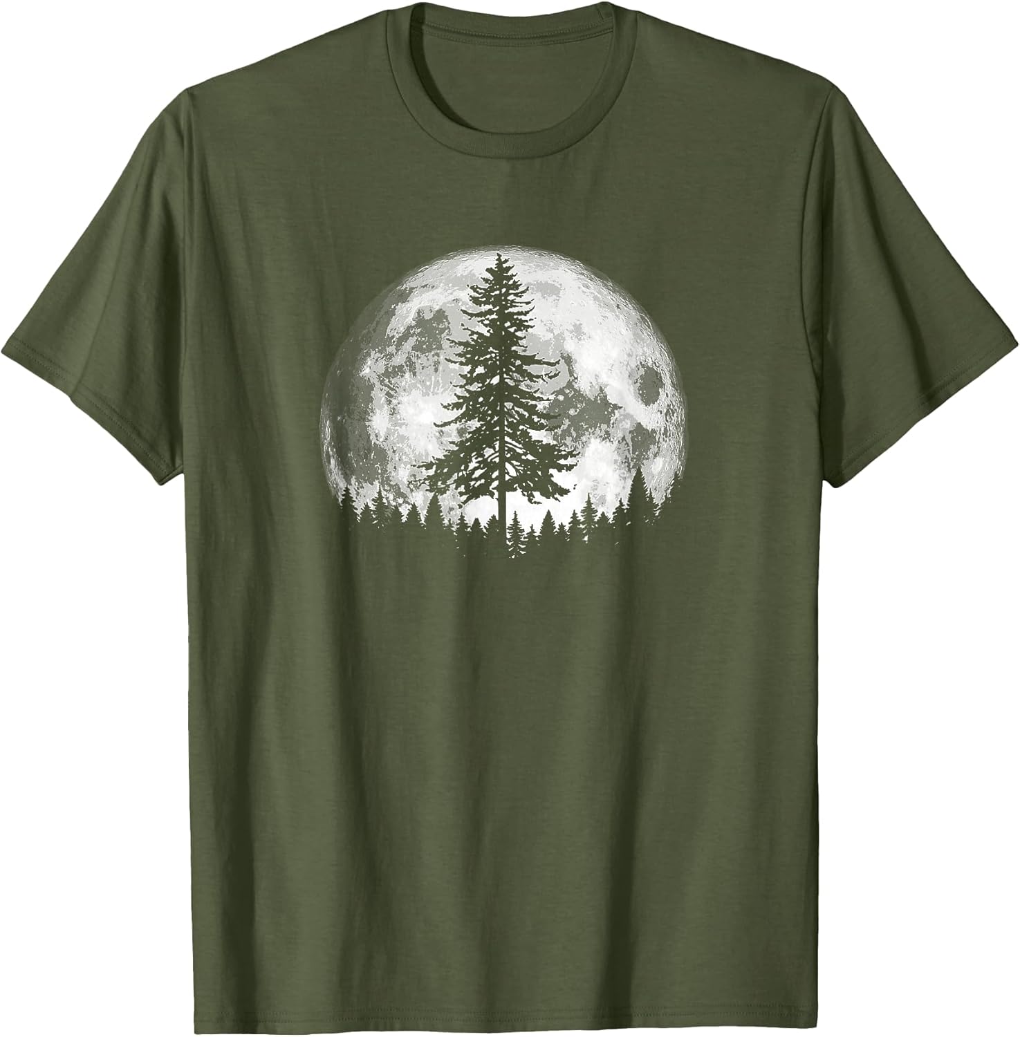 Retro Full Moon Minimalist Pine Tree Vintage Graphic - Adult & Kids T-Shirts, Sweatshirts & Hoodies apparel design preview 1