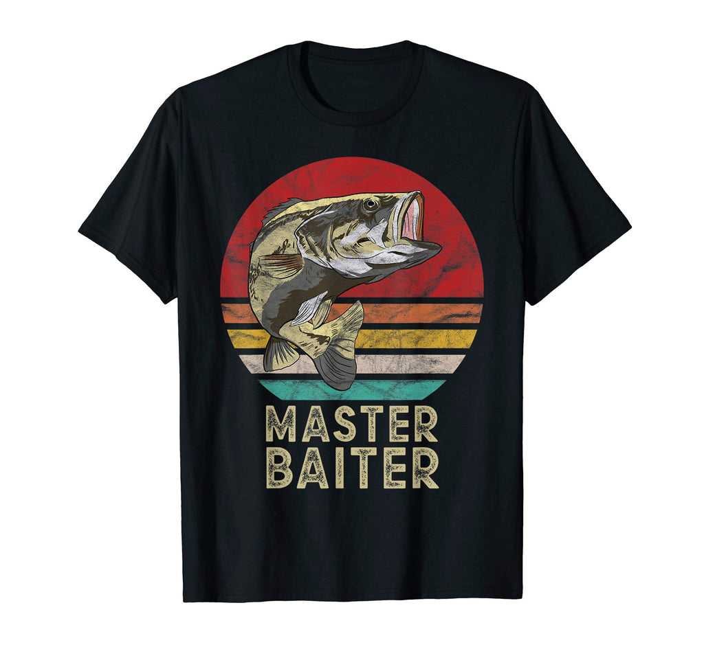 Mens Master Baiter Funny Bass Fishing Dad T-Shirt - Novelty Apparel Unisex - T-Shirt, Sweatshirt, Hoodie