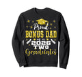 Proud Bonus Dad Two 2026 Graduates Sweatshirt - Unique Graphic for Adults - T-Shirt, Sweatshirt, Hoodie