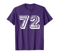 Number 72 Sports Jersey Player 72 Fan T-Shirt - Minimalist Print Men Women - T-Shirt, Sweatshirt, Hoodie