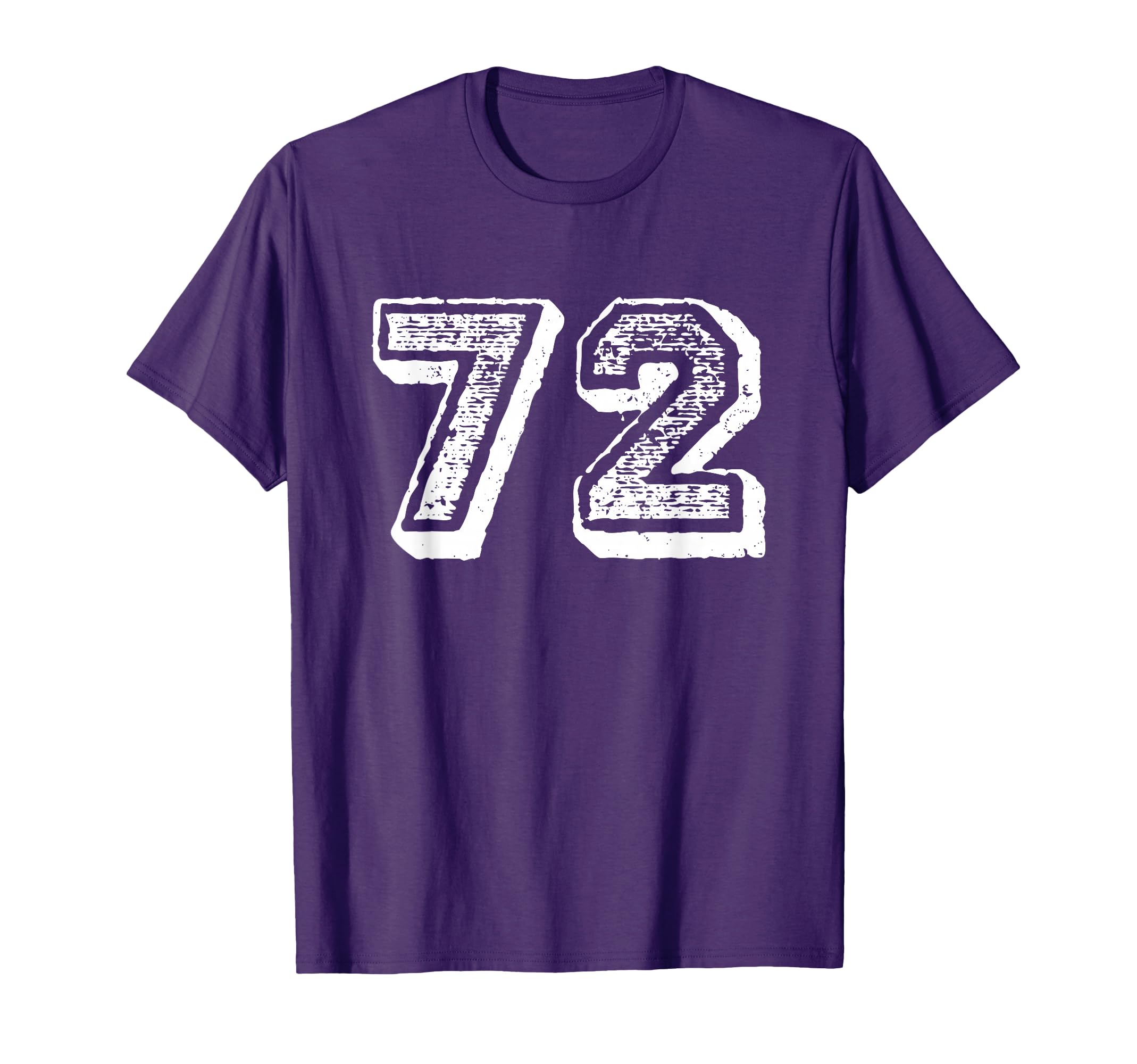 Number 72 Sports Jersey Player 72 Fan T-Shirt - Minimalist Print Men Women - T-Shirt, Sweatshirt, Hoodie