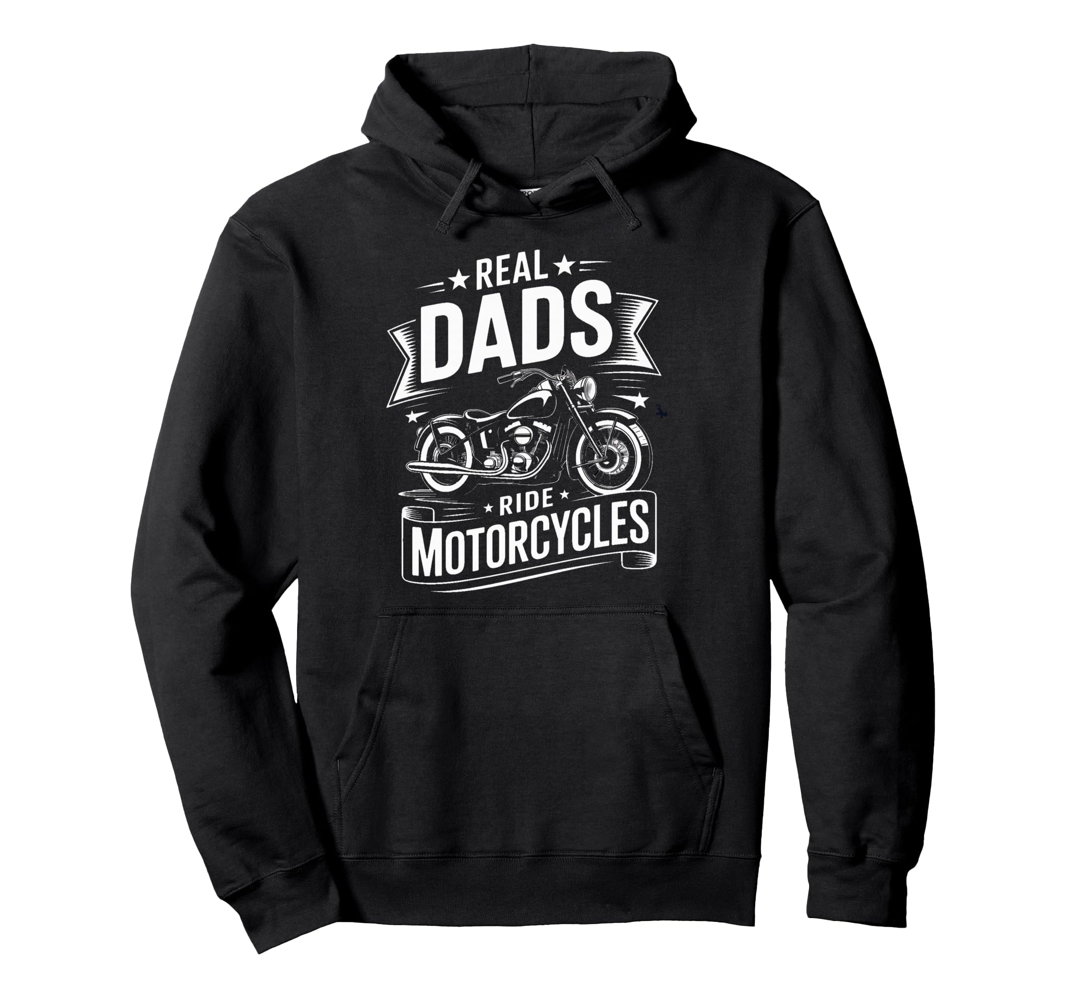 Real Dads Ride Motorcycles Biker Father Hoodie - Trendy Graphic for Adults - T-Shirt, Sweatshirt, Hoodie