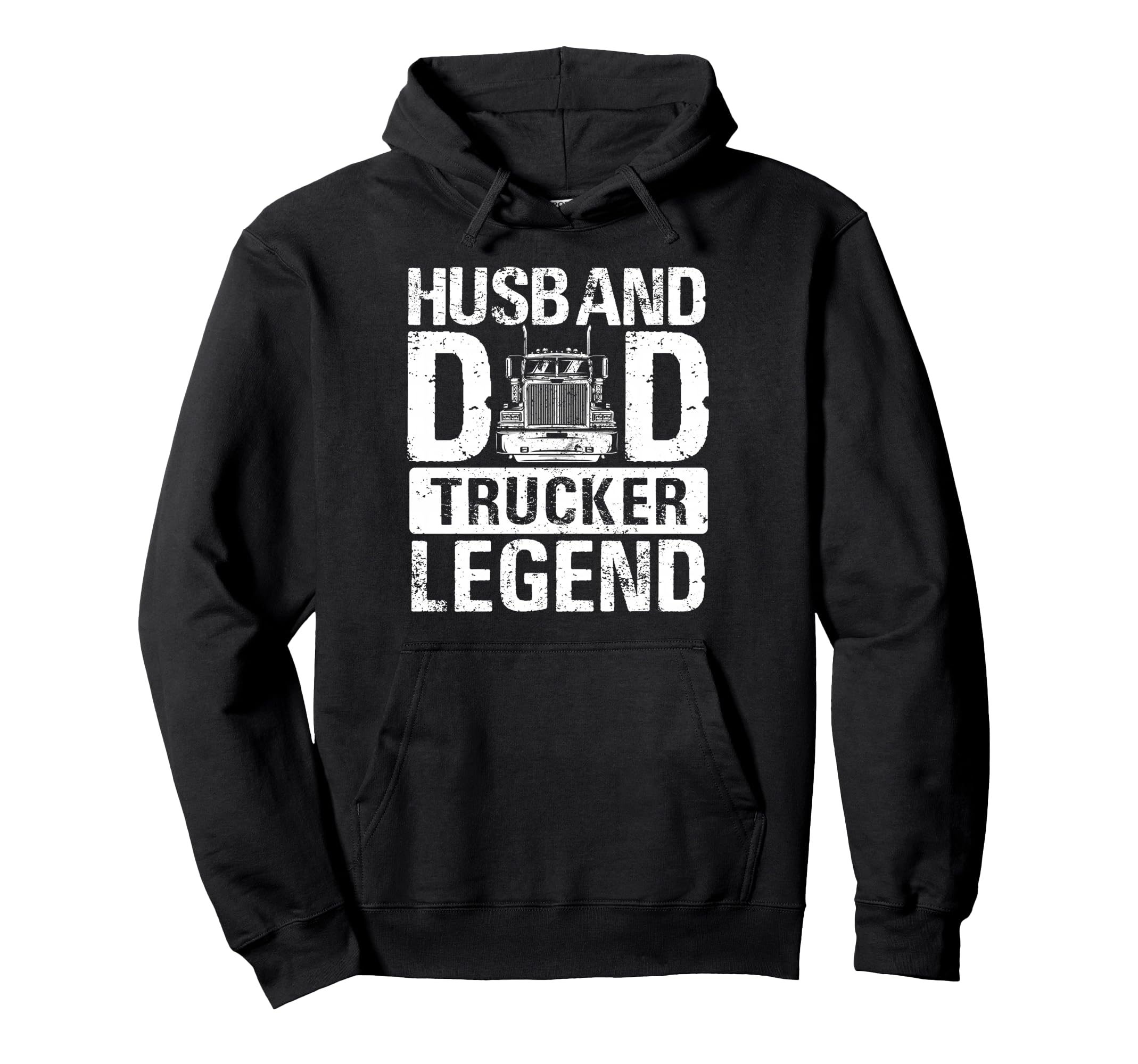 Husband Dad Trucker Legend Gift Fathers Hoodie - Novelty Apparel Men Women - T-Shirt, Sweatshirt, Hoodie