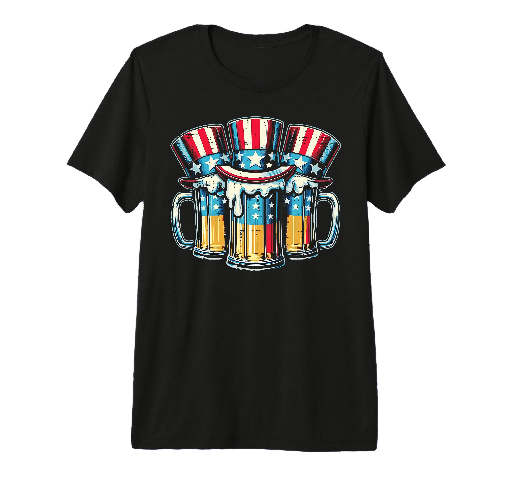 4Th July American Flag Mugs Hats T-Shirt - Fun Novelty Design Men Women - T-Shirt, Sweatshirt, Hoodie