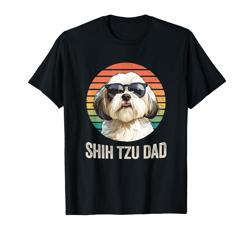 Shih Tzu Dad Fathers Day Dog Lover Funny T-Shirt - Minimalist Print Unisex - T-Shirt, Sweatshirt, Hoodie