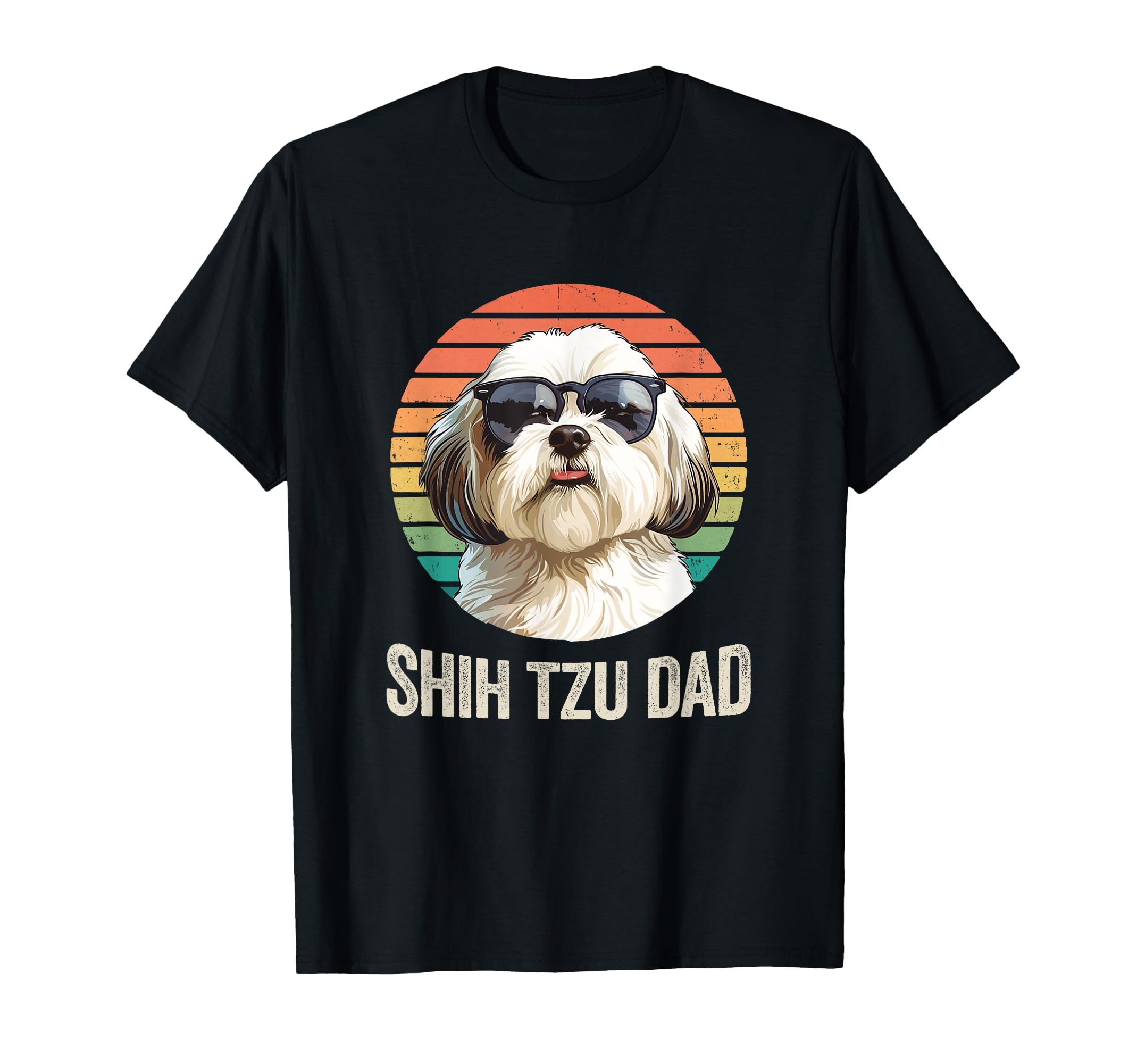 Shih Tzu Dad Fathers Day Dog Lover Funny T-Shirt - Minimalist Print Unisex - T-Shirt, Sweatshirt, Hoodie