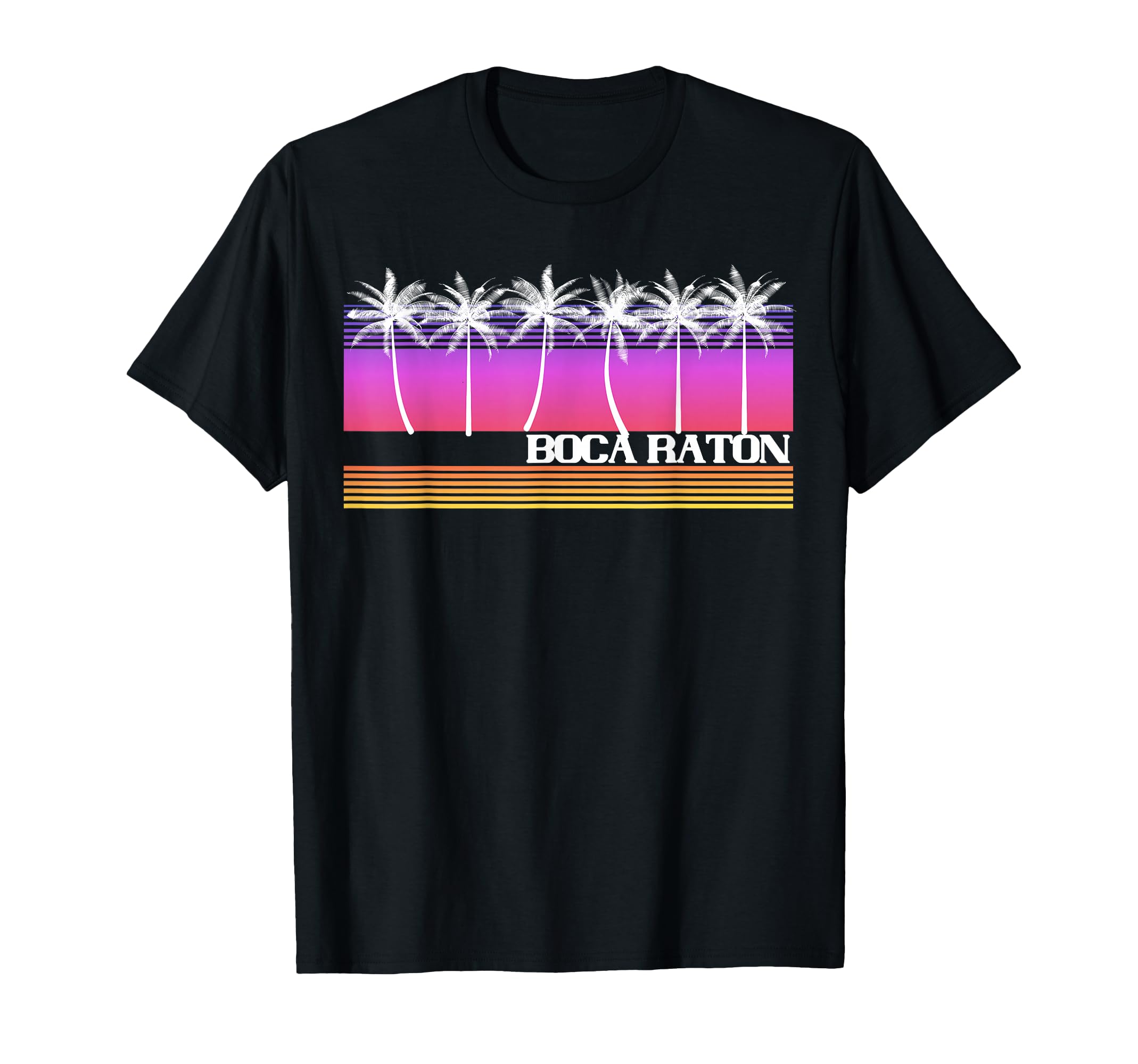 Boca Raton Florida Beach Sunset T-Shirt - Fun Novelty Design for Adults - T-Shirt, Sweatshirt, Hoodie