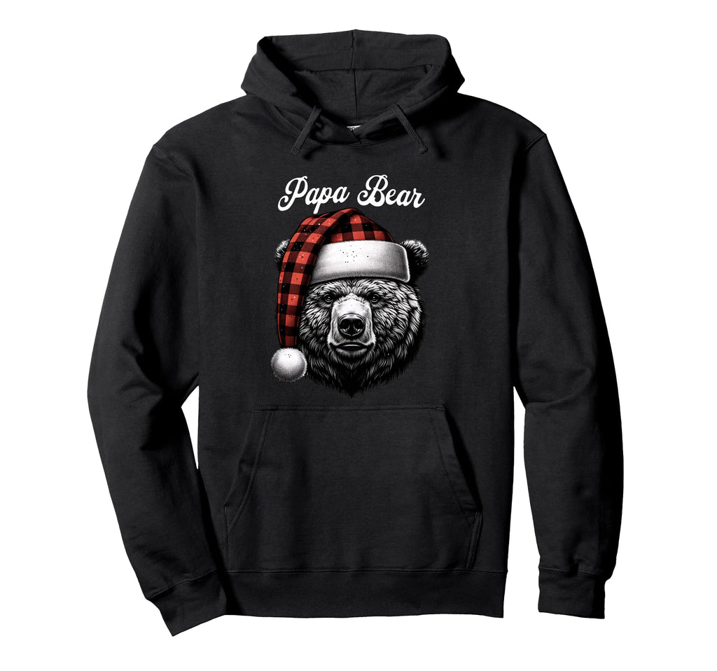Papa Bear Red Buffalo Family Matching Hoodie - Graphic Print Men Women - T-Shirt, Sweatshirt, Hoodie