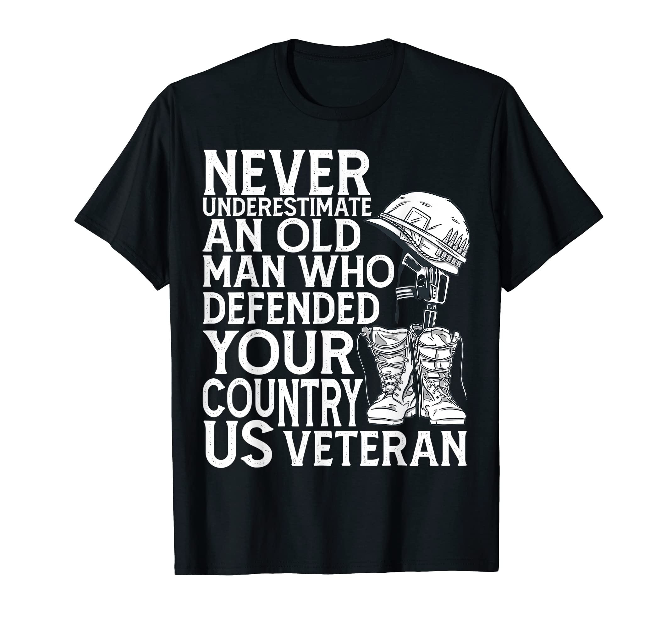Mens Army Veteran Proud Veteran T-Shirt - Minimalist Print Men Women - T-Shirt, Sweatshirt, Hoodie