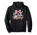 Soccer Mama Coquette Bow Sideline Hoodie - Novelty Apparel for Adults - T-Shirt, Sweatshirt, Hoodie