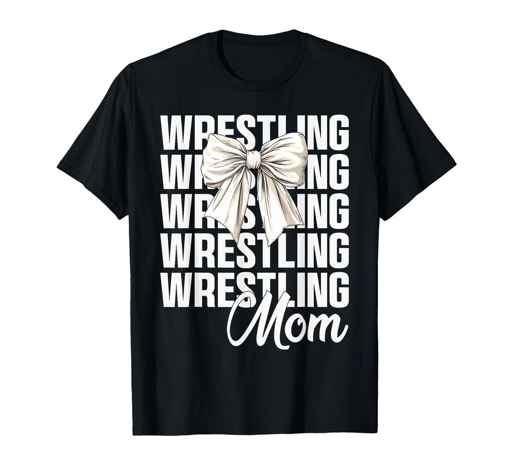 Wrestling Mom Coquette Bow Wrestling T-Shirt - Streetwear Style for Adults - T-Shirt, Sweatshirt, Hoodie