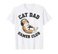 Cat Dad Gamer Club Video Games Gaming T-Shirt - Trendy Graphic for Adults - T-Shirt, Sweatshirt, Hoodie