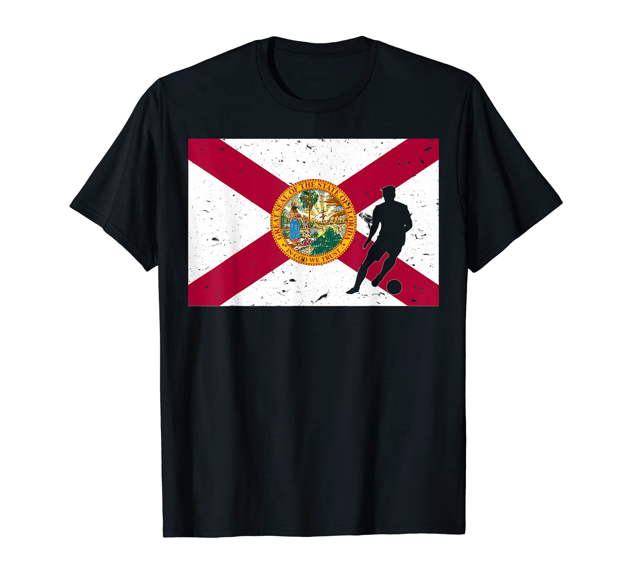 Soccer Sports Soccer Player Florida Flag T-Shirt - Trendy Graphic Unisex - T-Shirt, Sweatshirt, Hoodie