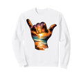 Shaka Hand Sign Hawaii Tropical Sweatshirt - Trendy Graphic for Adults - T-Shirt, Sweatshirt, Hoodie