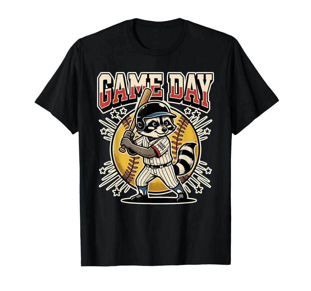 Funny Trash Panda Softball Game Day T-Shirt - Trendy Graphic Men Women - T-Shirt, Sweatshirt, Hoodie