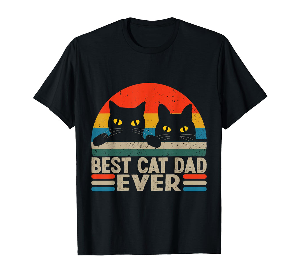 Best Cats Dad Ever Fathers Day Cat Lover T-Shirt - Aesthetic Graphic Unisex - T-Shirt, Sweatshirt, Hoodie