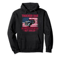 Tracker Dad Us American Flag Distress Hoodie - Novelty Apparel Men Women - T-Shirt, Sweatshirt, Hoodie