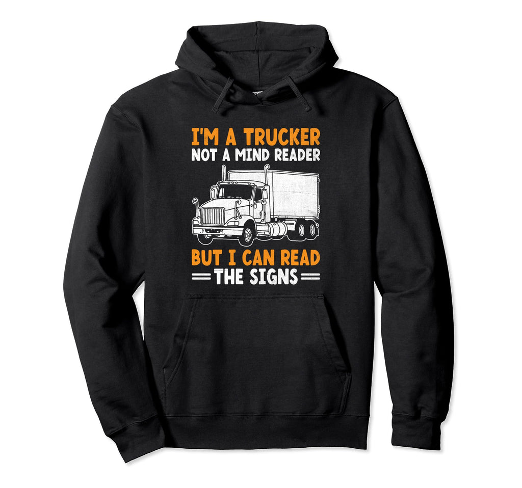 Trucker Driving Dad Trucker Father Truck Hoodie - Graphic Print Men Women - T-Shirt, Sweatshirt, Hoodie