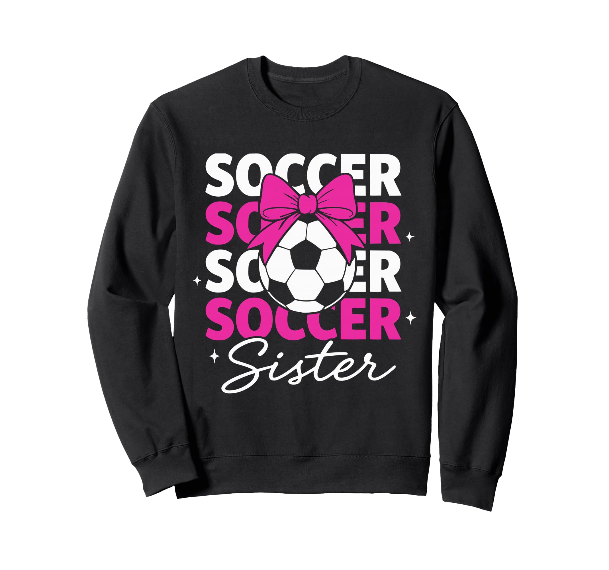 Soccer Coquette Bow Soccer Sister Sweatshirt - Minimalist Print Men Women - T-Shirt, Sweatshirt, Hoodie