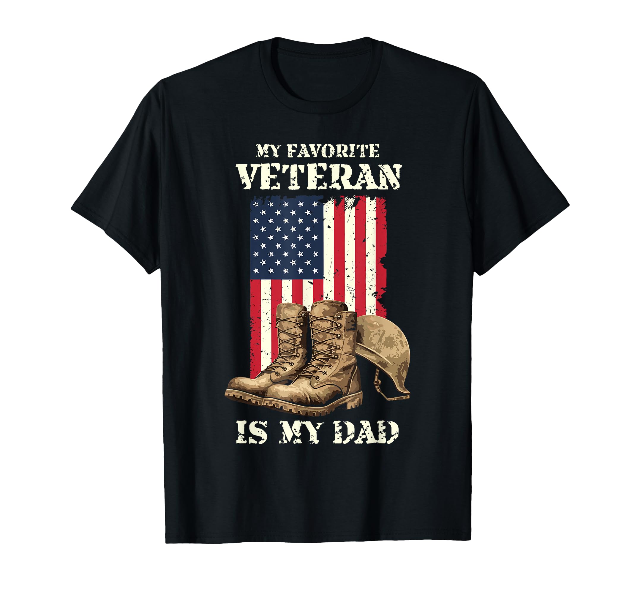 My Favorite Veteran Is My Dad Us Flag T-Shirt - Unique Graphic Men Women - T-Shirt, Sweatshirt, Hoodie