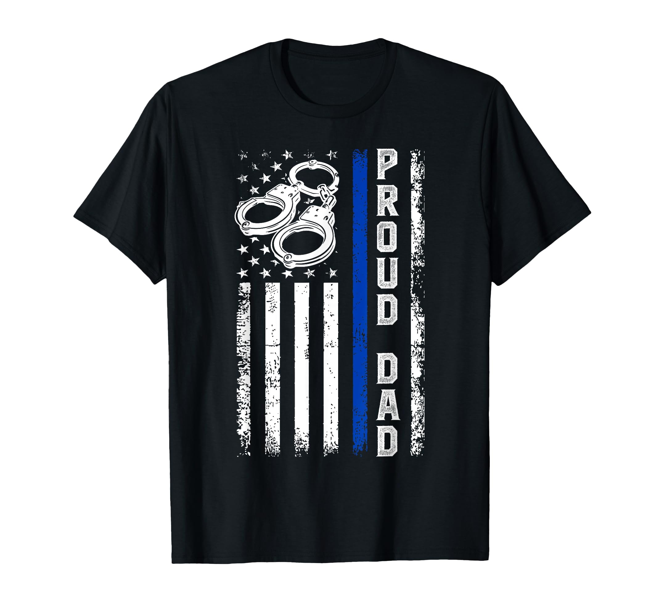 Proud Police Dad Police Officer Father T-Shirt - Custom Art Print Unisex - T-Shirt, Sweatshirt, Hoodie