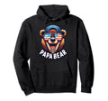Papa Bear Fathers Day Gift Us American Hoodie - Unique Graphic for Adults - T-Shirt, Sweatshirt, Hoodie