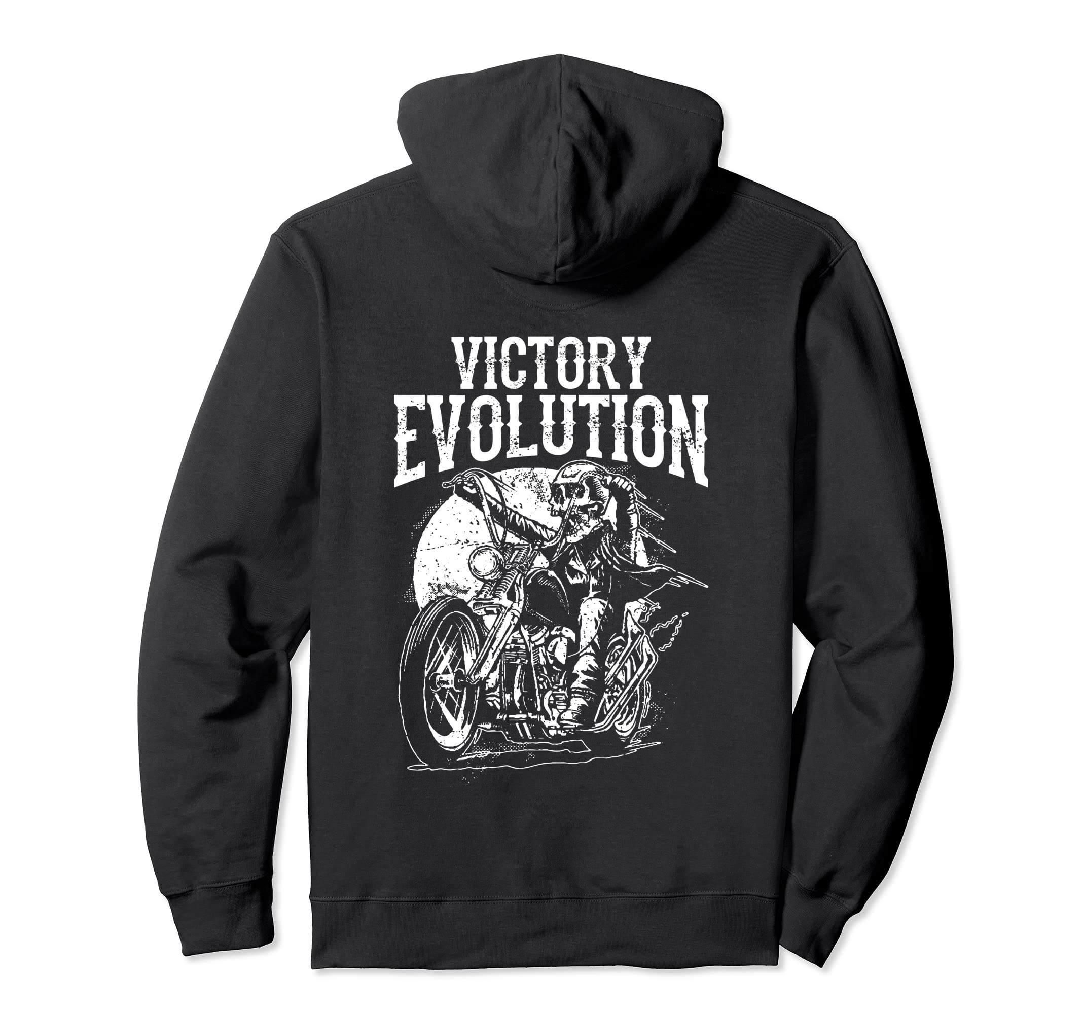 Funny Skull Ride Bike Evolution Army Hoodie - Novelty Apparel for Adults - T-Shirt, Sweatshirt, Hoodie