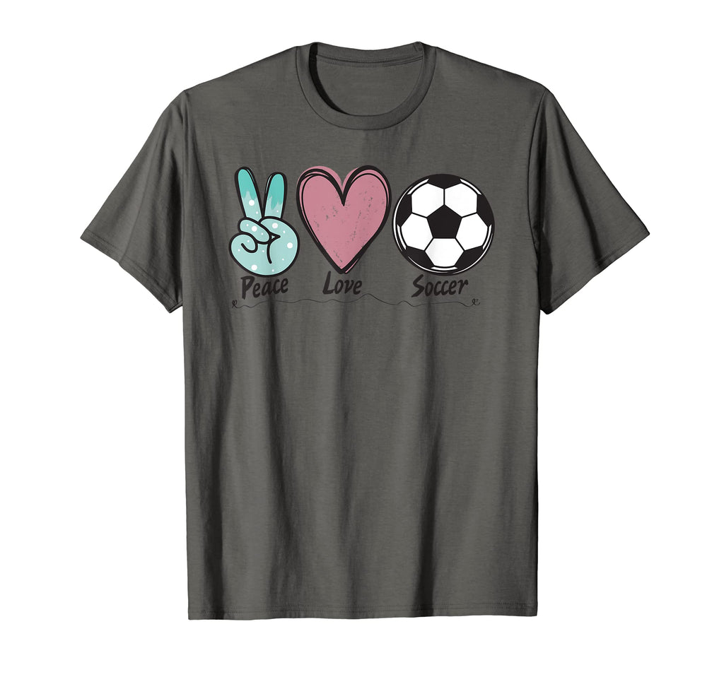 Peace Love Soccer Soccer Lover Football T-Shirt - Unique Graphic Unisex - T-Shirt, Sweatshirt, Hoodie