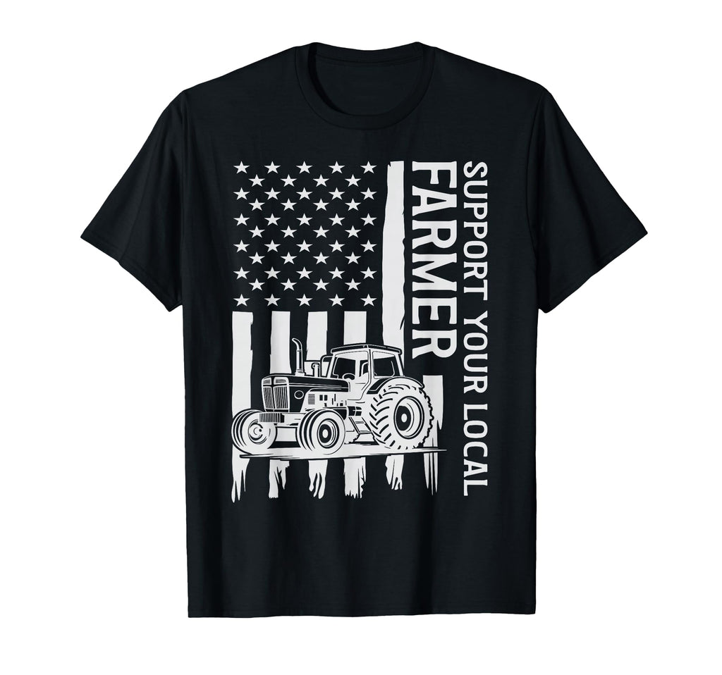 Patriot Farming Tractor Usa Flag Farmer T-Shirt - Novelty Apparel Unisex - T-Shirt, Sweatshirt, Hoodie