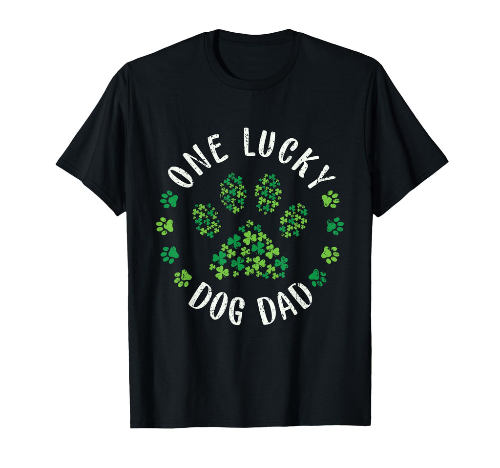 One Lucky Dog Dad Dog Dad St Patricks T-Shirt - Trendy Graphic Men Women - T-Shirt, Sweatshirt, Hoodie