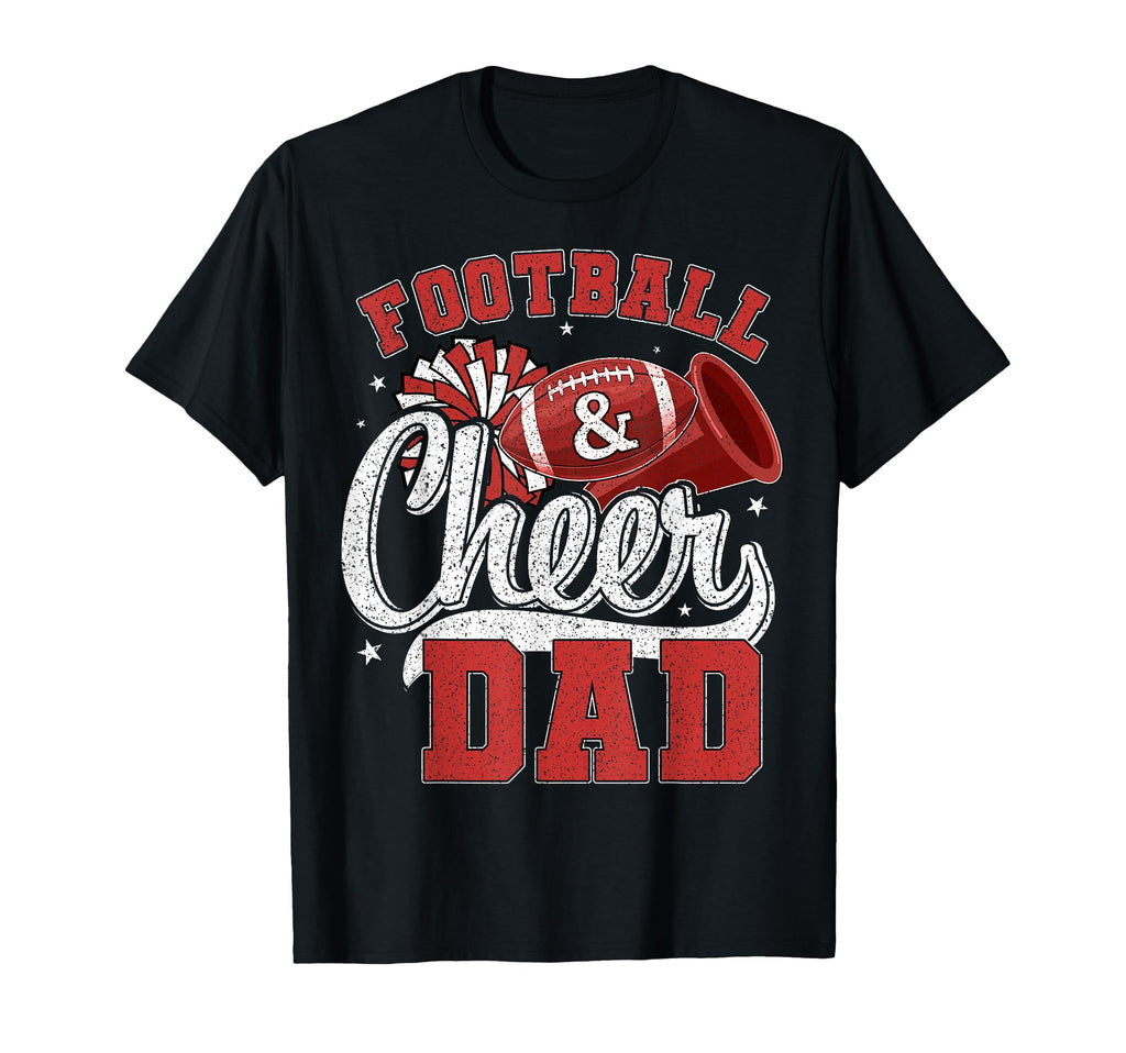 Football And Cheer Dad Cheerleader T-Shirt - Minimalist Print Unisex - T-Shirt, Sweatshirt, Hoodie